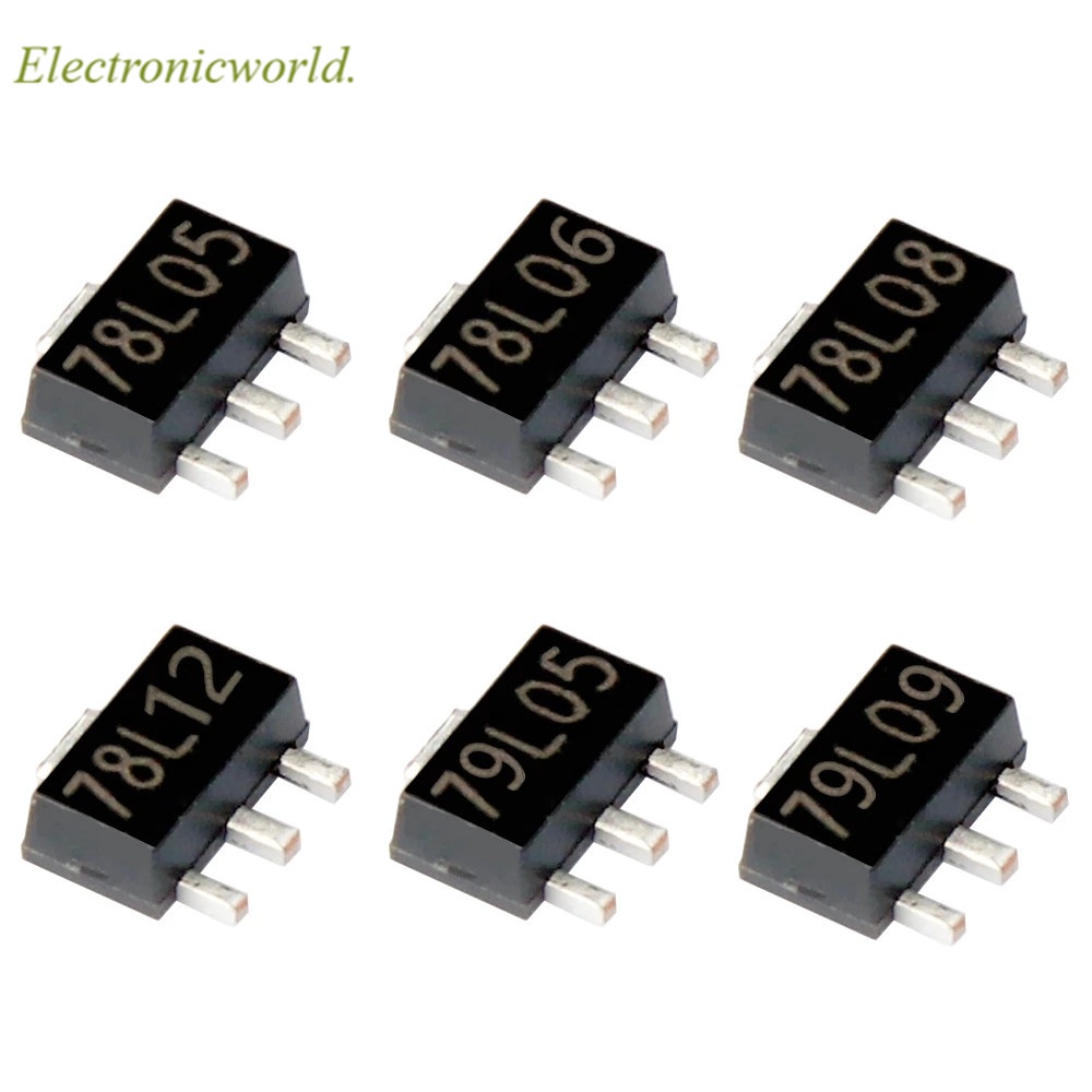 Bộ 20 linh kiện điện tử SOT-89 78L05 78L06 78L08 78L09 78L10 78L12 78L15 79L05 79L09 79L15
