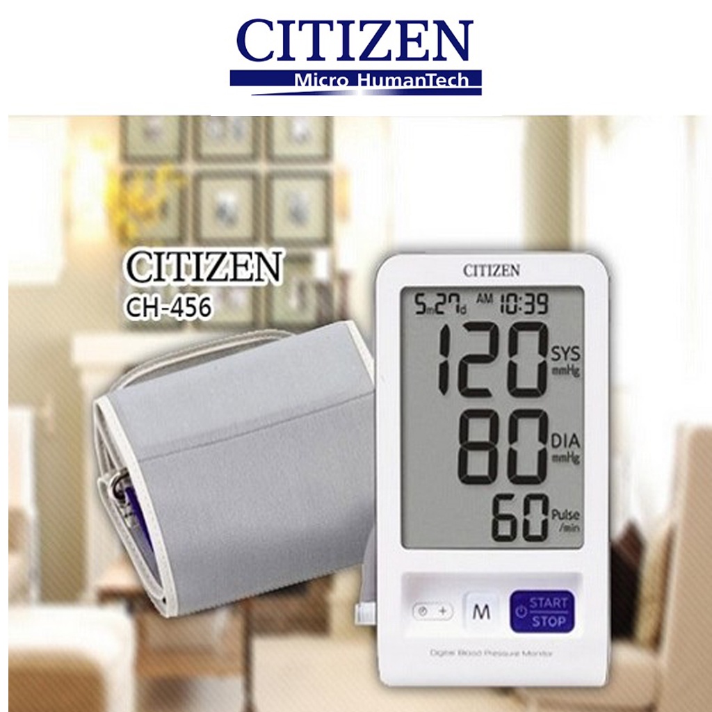 [Thương Hiệu Nhật Bản] Máy đo huyết áp bắp tay Citizen CH456 | Phát Âm Cảnh Báo Khi Nhịp Tim Bất Thường