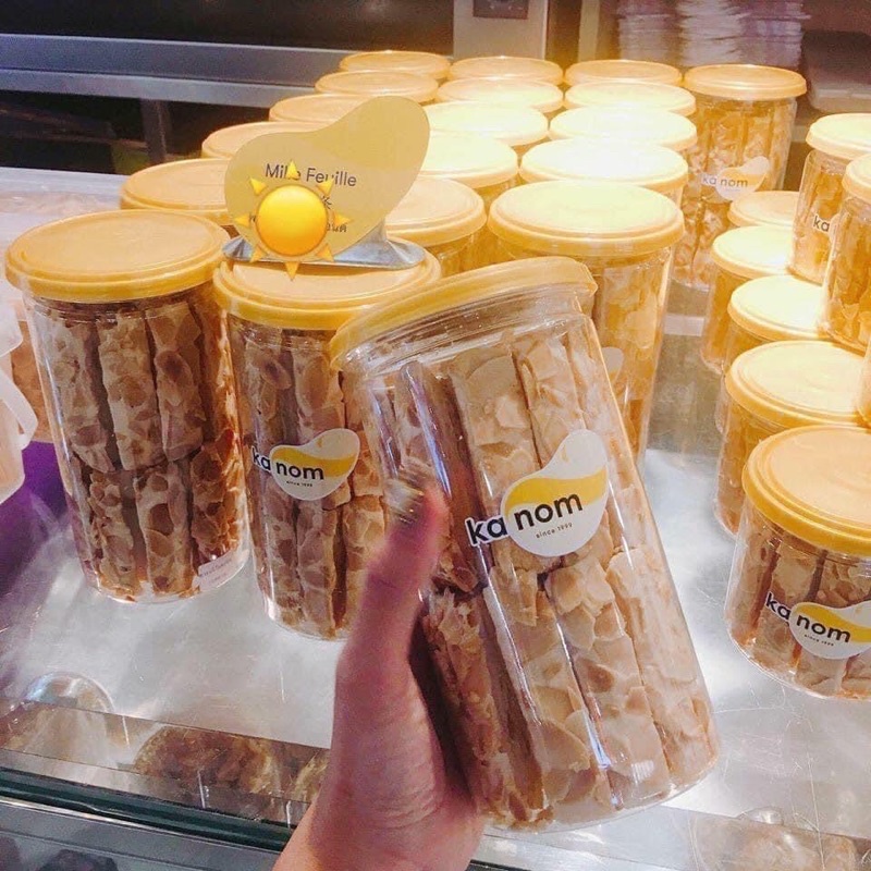 Bánh hạnh nhân Kanom chuẩn Thái Lan siu ngon hộp vừa