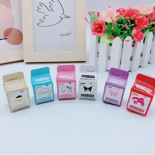 Tẩy kitty sanrio hộp sữa T120 gôm cute dễ thương