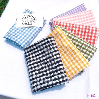 Khăn Turban Bandana caro, băng đô nhiều màu Orin K1182 K1179