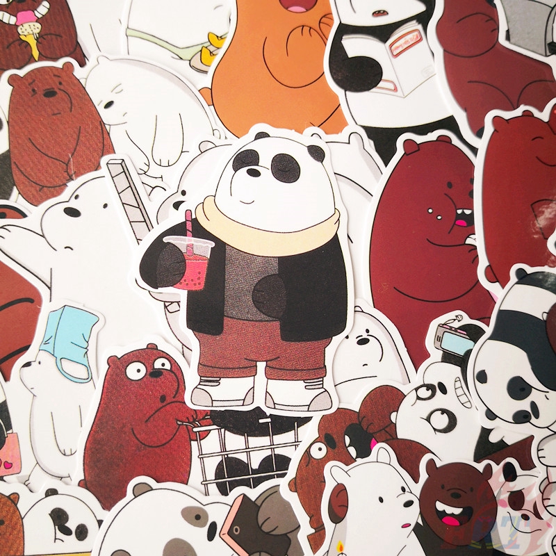 ❉ We Bare Bears - Series 02 Cartoon TV Shows Stickers ❉ 42Pcs/Set Waterproof DIY Fashion Decals Doodle Stickers