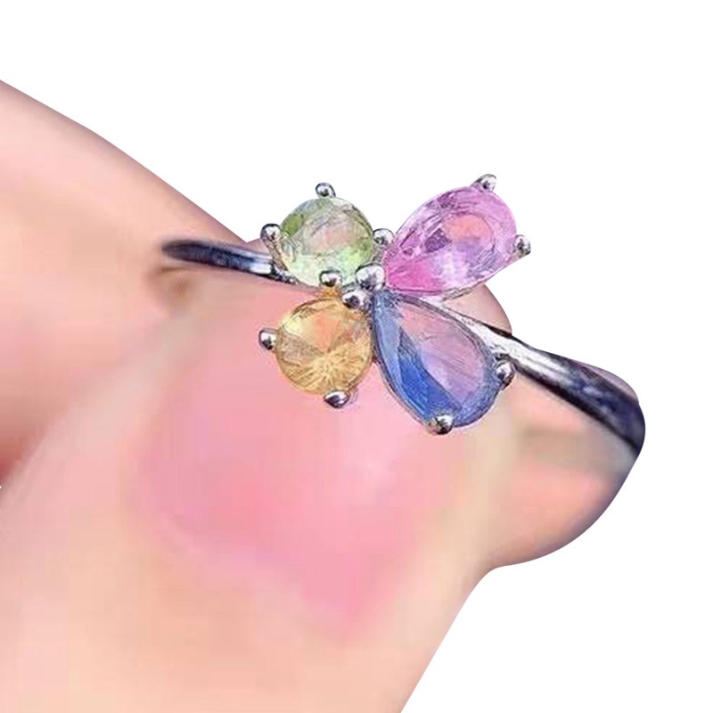 Nhẫn Mặt Hoa Đính Đá Zircon Phong Cách Hàn Quốc Mới 2022 Cho Nữ