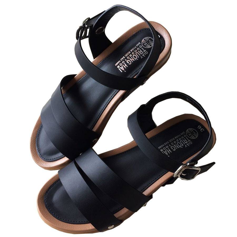 Dép nữ sandal đế bằng cao cấp Trường Hải QN 208