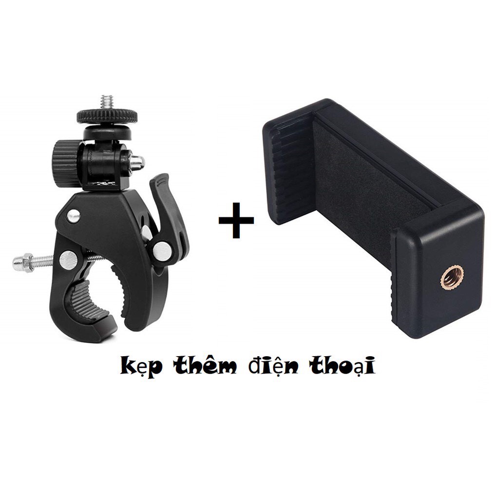 Đầu kẹp điện thoại, giá đỡ điện thoại, kết nối máy với cây Tripod 3, gậy tự sướng dùng livestream | BigBuy360 - bigbuy360.vn