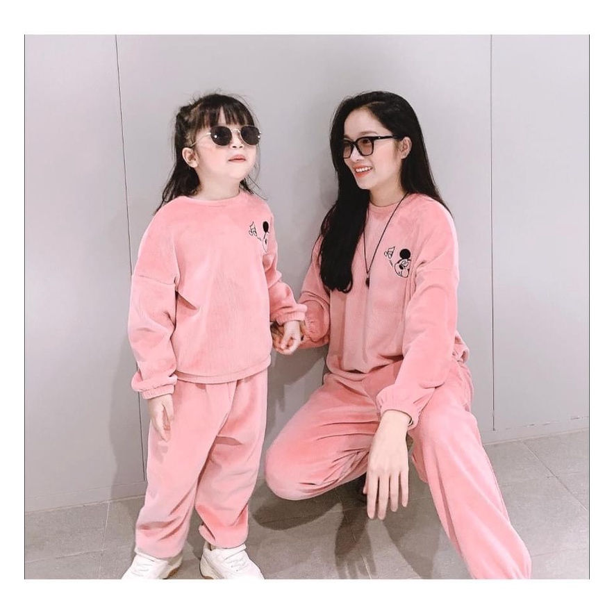 A288- SET NỈ BÔNG MẸ CON MICKY HỒNG