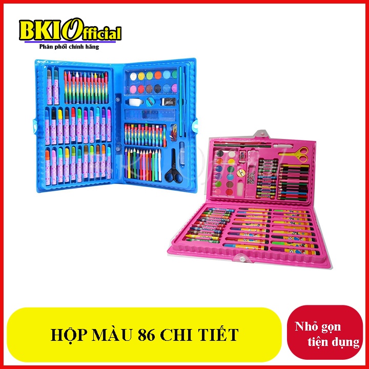 Hộp Màu 150 Chi Tiết Vỏ Màu HỒNG Cho Bé GÁI