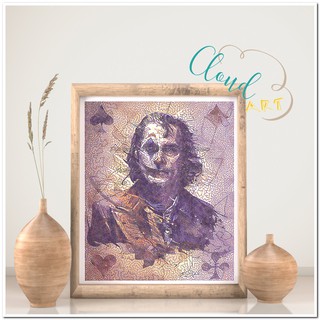 Tranh treo tường 🎨 Free Ship 🎨 Tranh vẽ số hóa bằng bút bi [ 4 màu ]  chân dung Joker