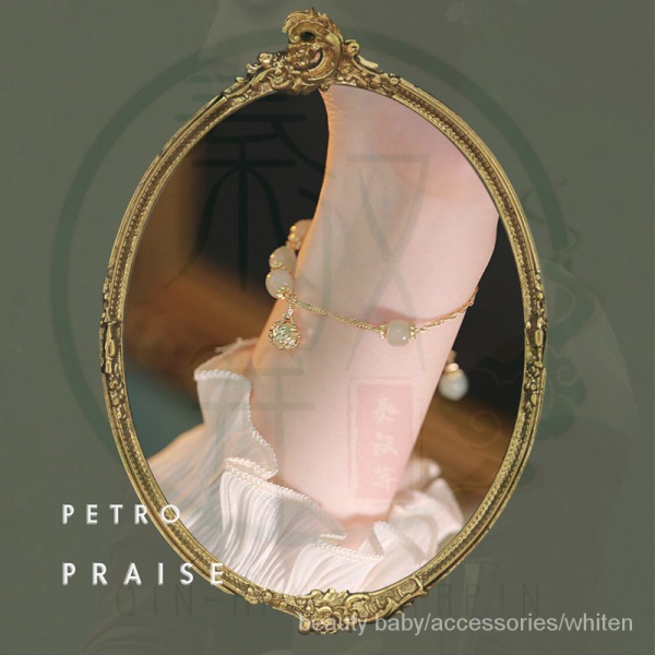 Vòng tay ngọc bích trong suốt cá tính phong cách retro cá tính cho nữ sinh