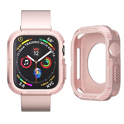 Ốp Case Chống Shock Chống Va Đập Carbon cho Apple Watch Series 4/5/6/SE/7 Size 40/41/44/45mm.