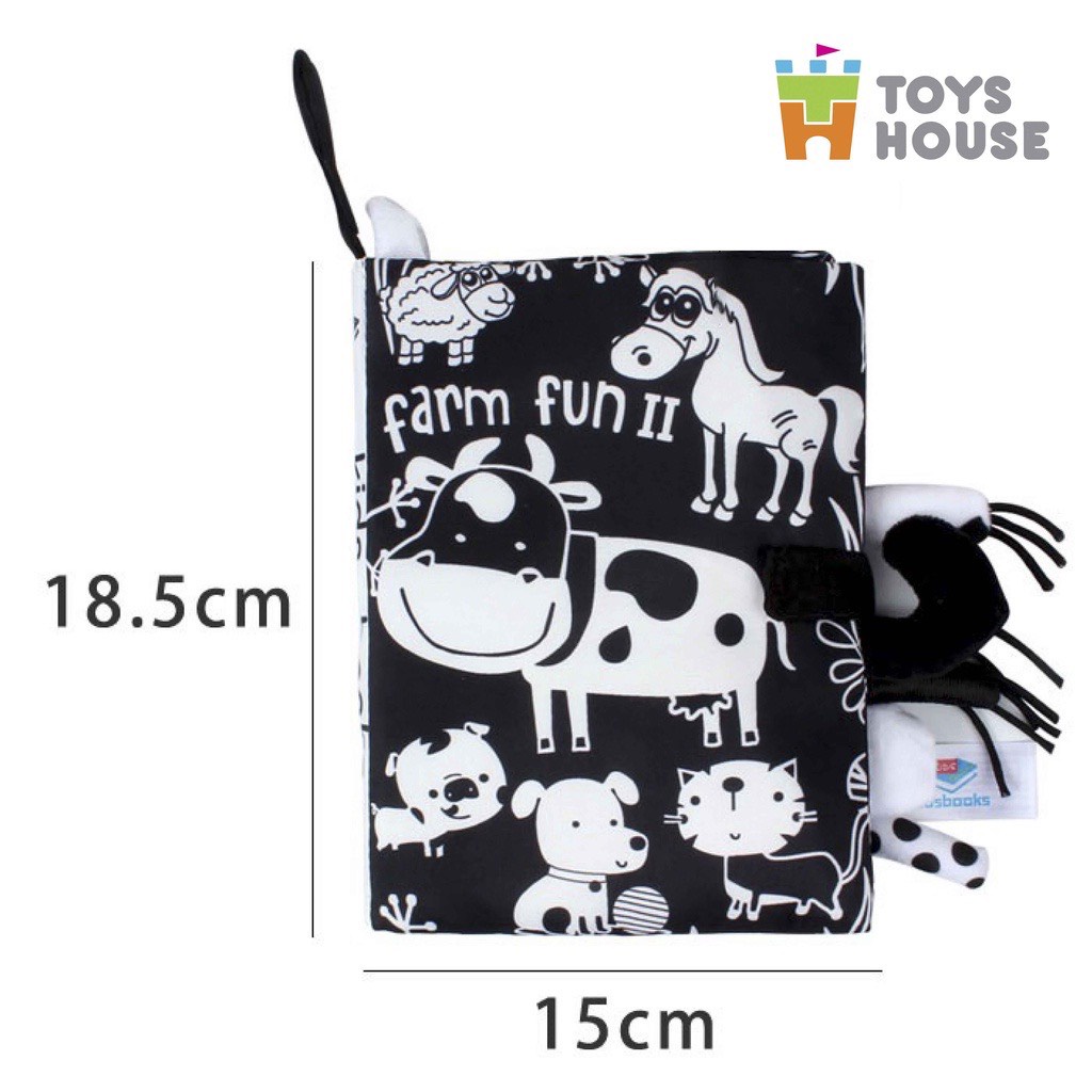 Sách vải Toyshouse với nhiều chủ đề giúp phát triển đa giác quan cho bé từ sơ sinh (Giao ngẫu nhiên)