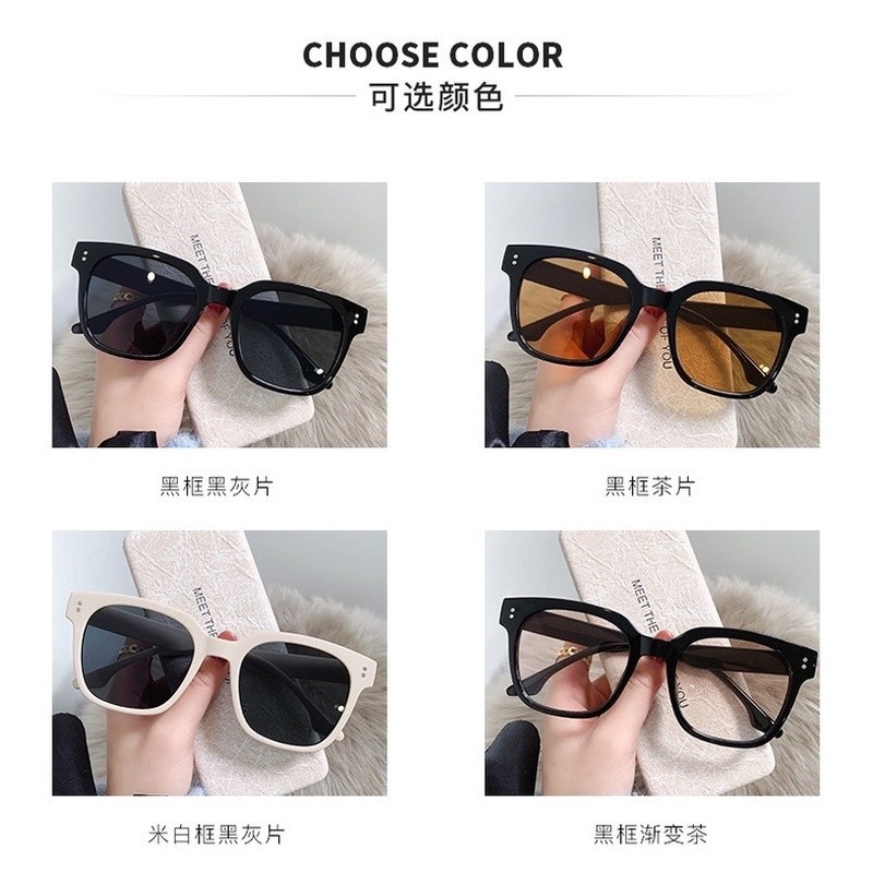 (KIQI-FASHION) COD Kính Mát Gọng Đen Đơn Giản Chống Tia UV Phong Cách Hàn Quốc Thời Trang