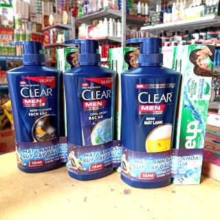 Dầu gội Clear men 650g tặng kem đánh răng Closeup 180g.