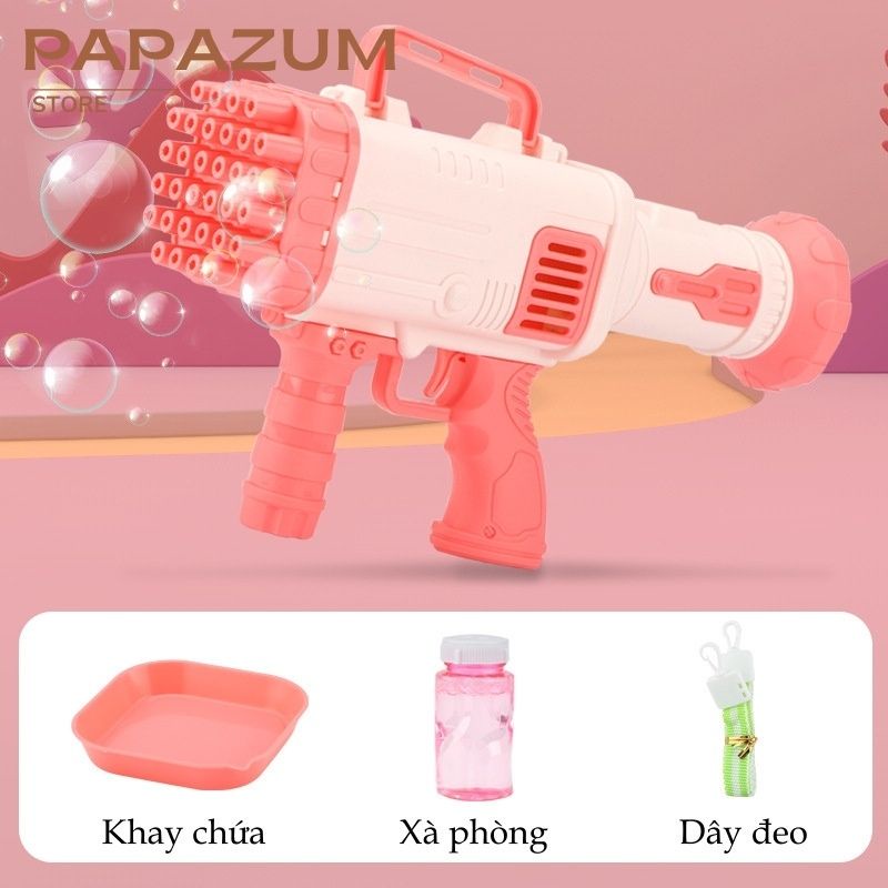 Súng bắn bong bóng xà phòng BAZZOKA 32 nòng siêu mạnh PAPAZUM