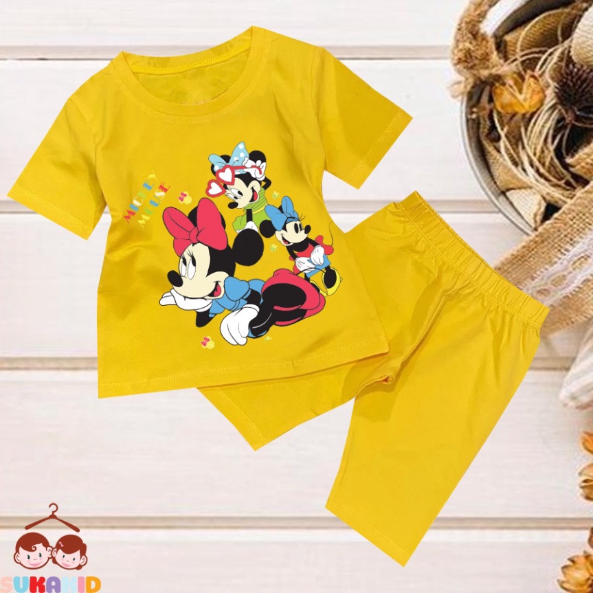 ( Km ) Đồ bộ tay ngắn quần lửng hình 3 CON METKE sườn be từ 6kg-29kg.BDBG64.