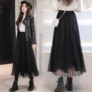 [Hàng Quảng Châu]SP061 Chân váy xoè lưới xếp li