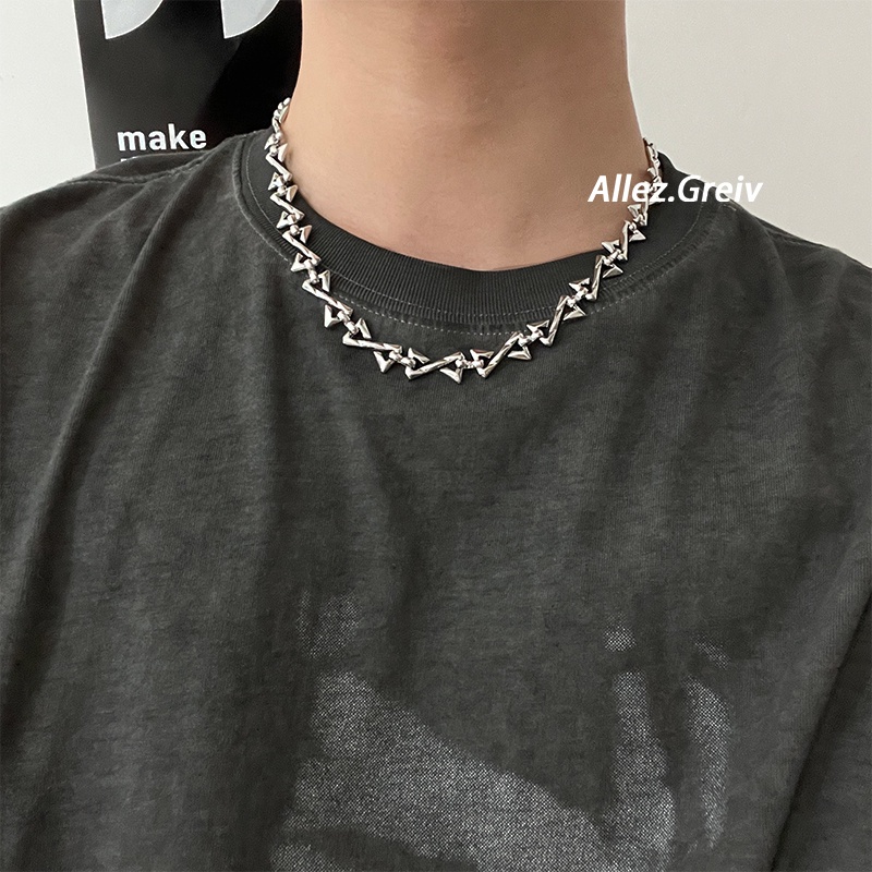 Dây Chuyền Họa Tiết Hình Học Phong Cách hip hop Đường Phố Âu Mỹ Cho Nam Và Nữ