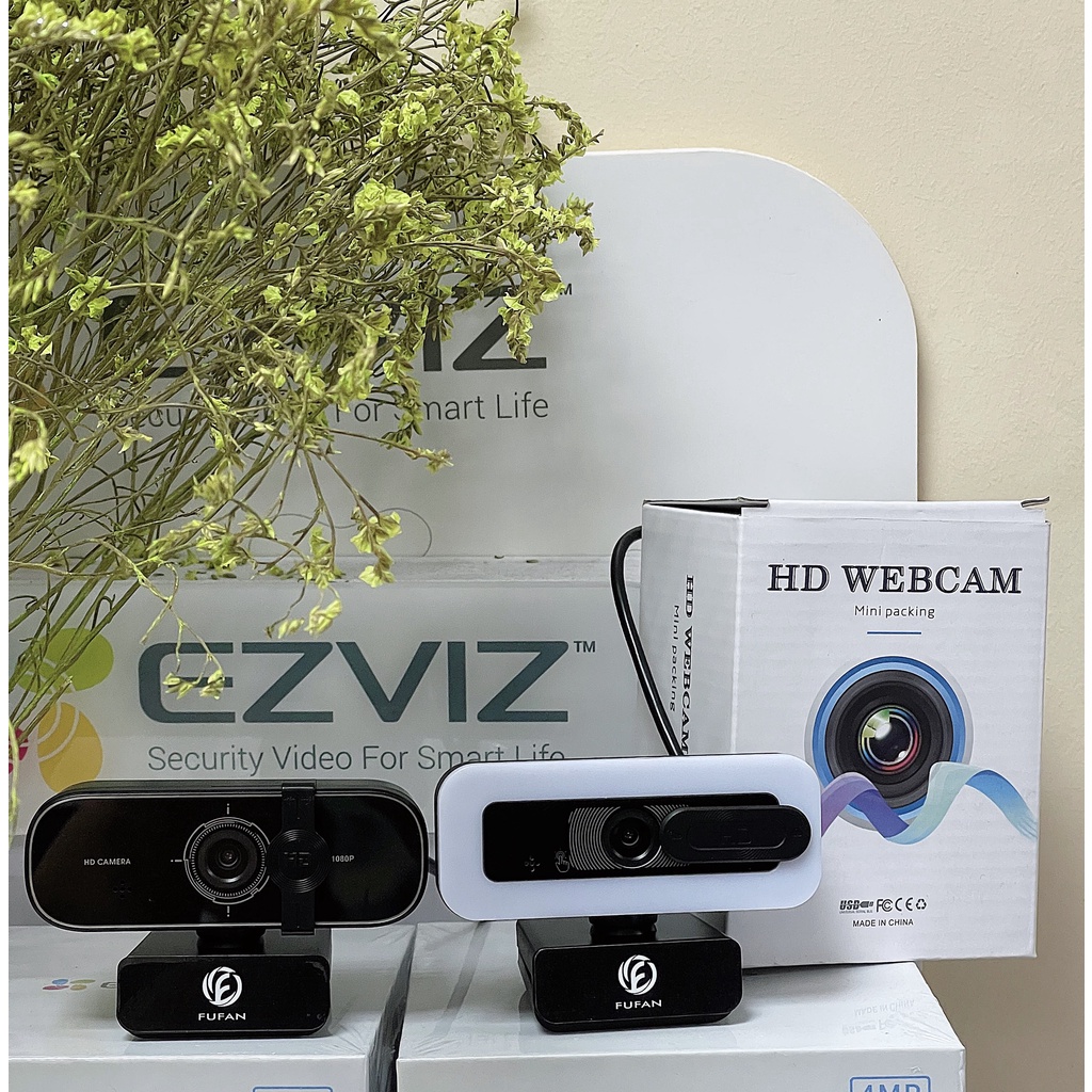Webcam Máy Tính Có Mic Đèn LED Trợ Sáng Full HD 2K / 1080p  Cao Cấp ( Call Video, Hội Họp, Học Zoom,Livetream)