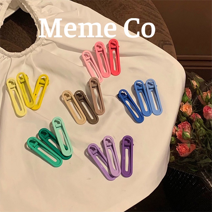 Set 3 kẹp tóc bản lớn màu sắc Tawan