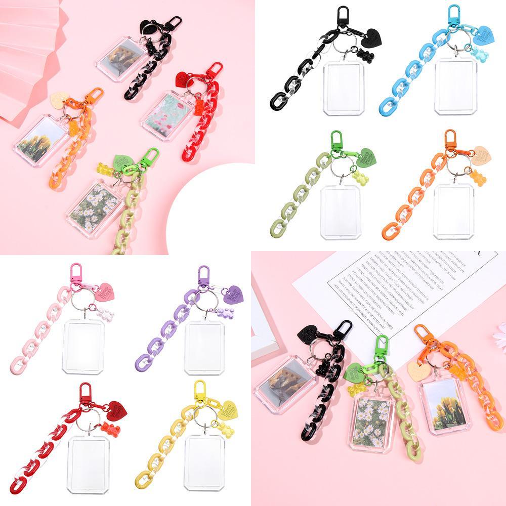 Móc Chìa Khóa / Thẻ Bằng Acrylic Chống Thấm Nước Nhỏ Gọn Tiện Dụng Giá Đỡ