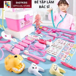 [Có sẵn] [Siêu sale] Đồ chơi bác sĩ trẻ em 60 chi tiết gồm hộp y tế y tá, tiêm ống nghe dụng cụ EASYKIDS cho bé 2 thumbnail