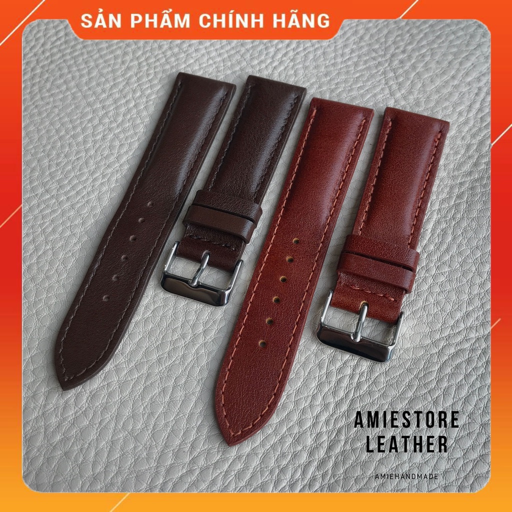 [HOT] Dây Da Đồng Hồ Nữ - Size 12mm 14mm 16mm 18mm 20mm 22mm 24mm - Amiestore Leather