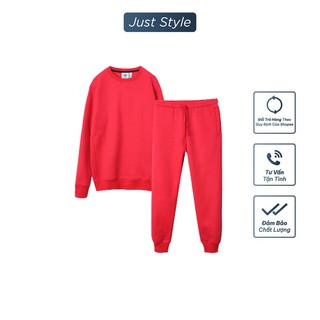 Set Nỉ Bông - May Từ Vải Nỉ Bông , Thiết Kế Basic , Form Thoải Mái , Mặc Dễ Hoạt Đông - Đồ Bộ Unisex - SNUNS