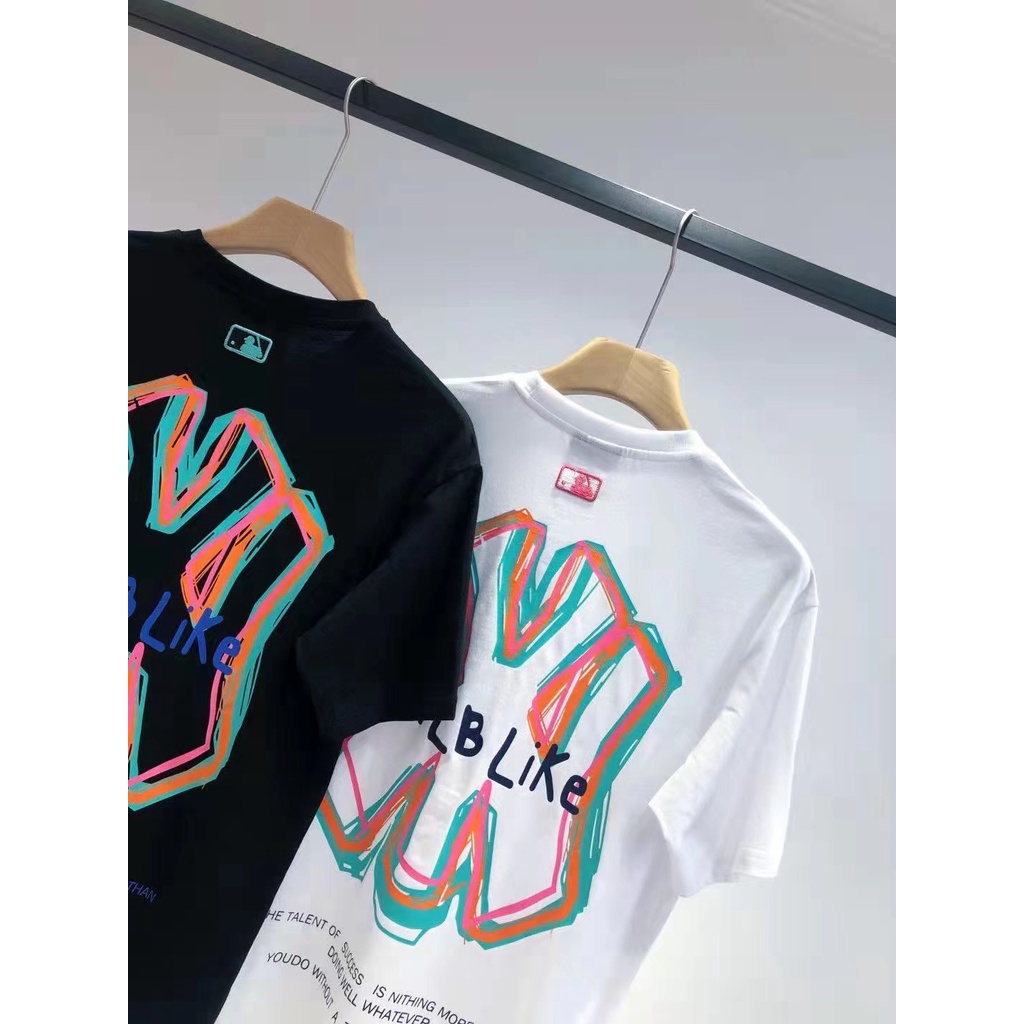 Áo Thun Cotton In MLB Thời Trang Unisex