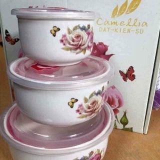 BỘ BÁT SỨ CÓ NẮP HÚT CHÂN KHÔNG