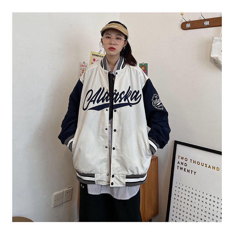 Áo bomber nam nữ phối tay in họa tiết MASKA form rộng 2 màu trẻ trung cá tính_Nanashop | BigBuy360 - bigbuy360.vn