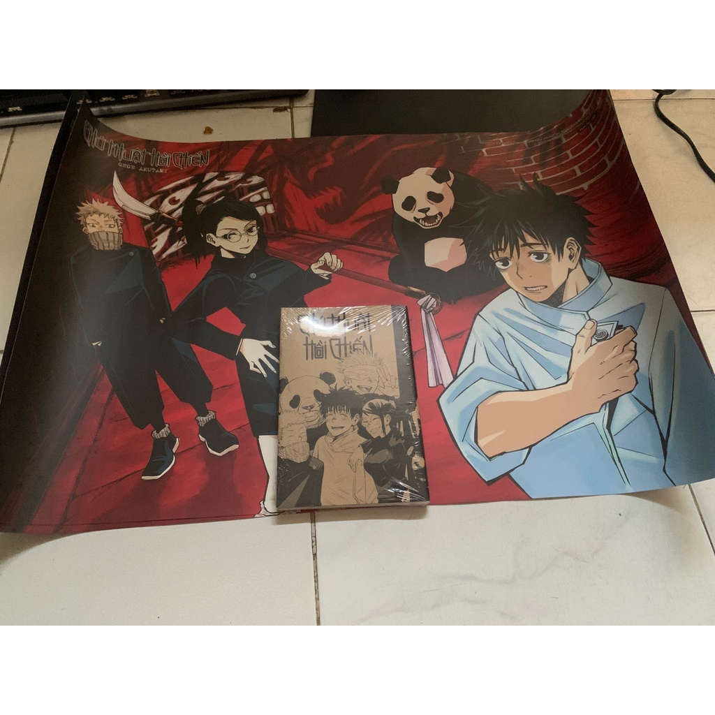 poster chú thuật hồi chiến jujutsu kaisen vol 0 kèm ống nước. Chỉ có poster