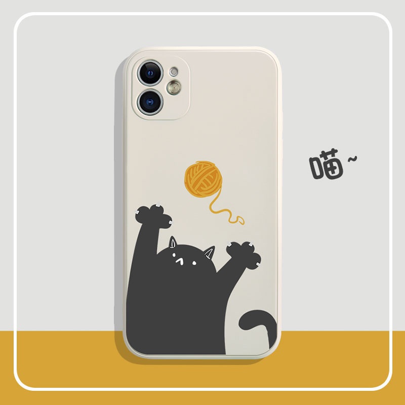 Ốp điện thoại hình mèo dễ thương thời trang cho Iphone 13 Pro Max 12 Mini 11 Pro Xr Xs X Max 7plus Se 2020 12 7plus