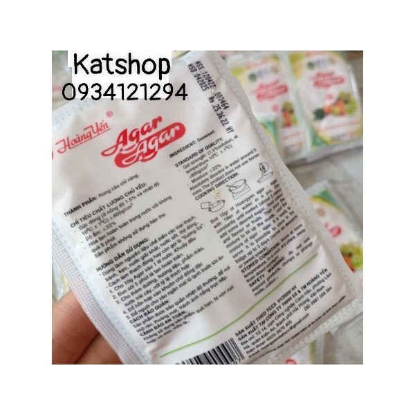 Bột làm rau câu giòn Agar Hoàng Yến gói 25g