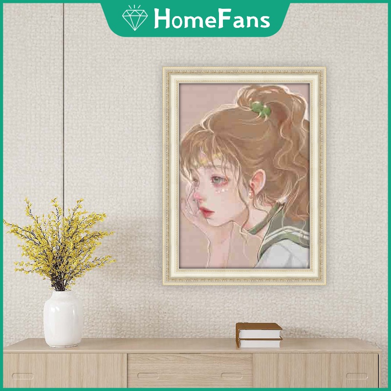 Bộ Tranh Đính Đá 5D Tự Làm 30x40cm Hình Thủy Thủ Mặt Trăng Trang Trí Nhà Cửa