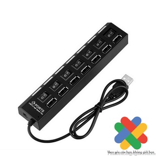 Hub chia USB7 cổng có công tắc giá rẻ.