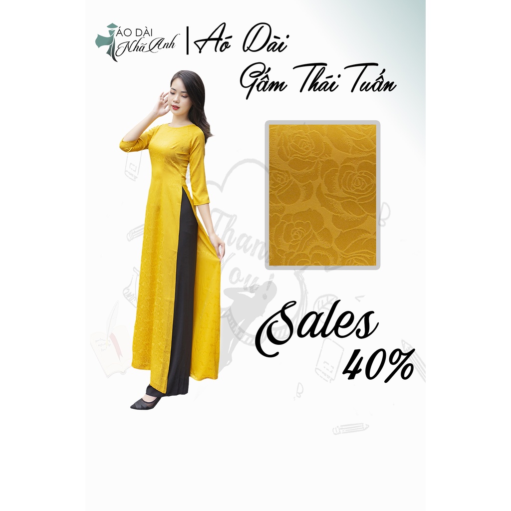 Áo dài hiện đại chất liệu Gấm Thái Tuấn trẻ trung cao cấp tinh tế cao cấp sang trọng