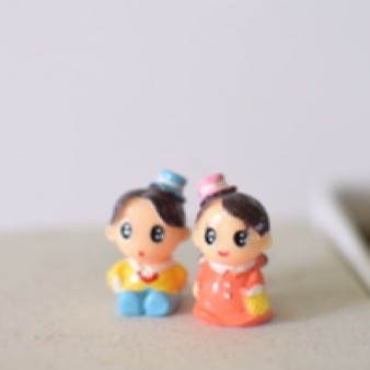 Phụ kiện tiểu cảnh - Cặp đôi em bé