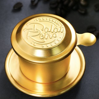 Mua Phin cà phê  bộ  mẫu nhôm anode xước  màu amber gold  Dalat Retro