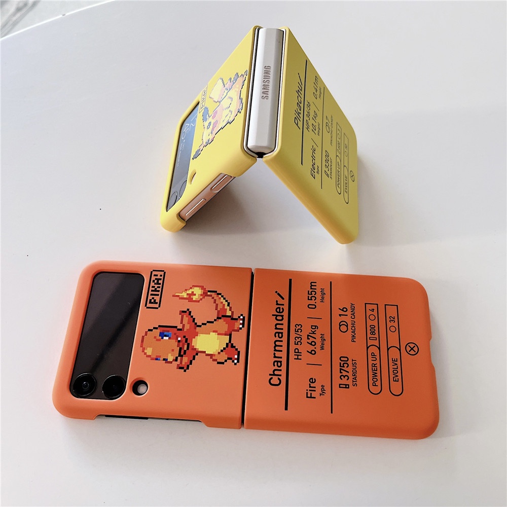 Ốp Điện Thoại Chống Sốc Cho Samsung Galaxy Z Flip 4 Pixel Pokémon Z Flip 3 5G
