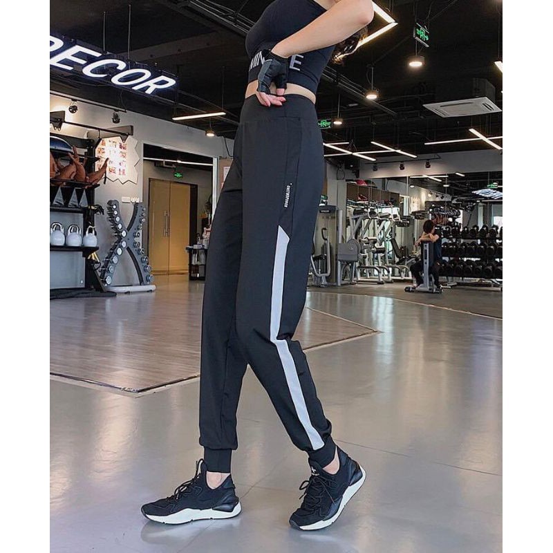 Quần dài jogger tập gym,yoga viền nữ