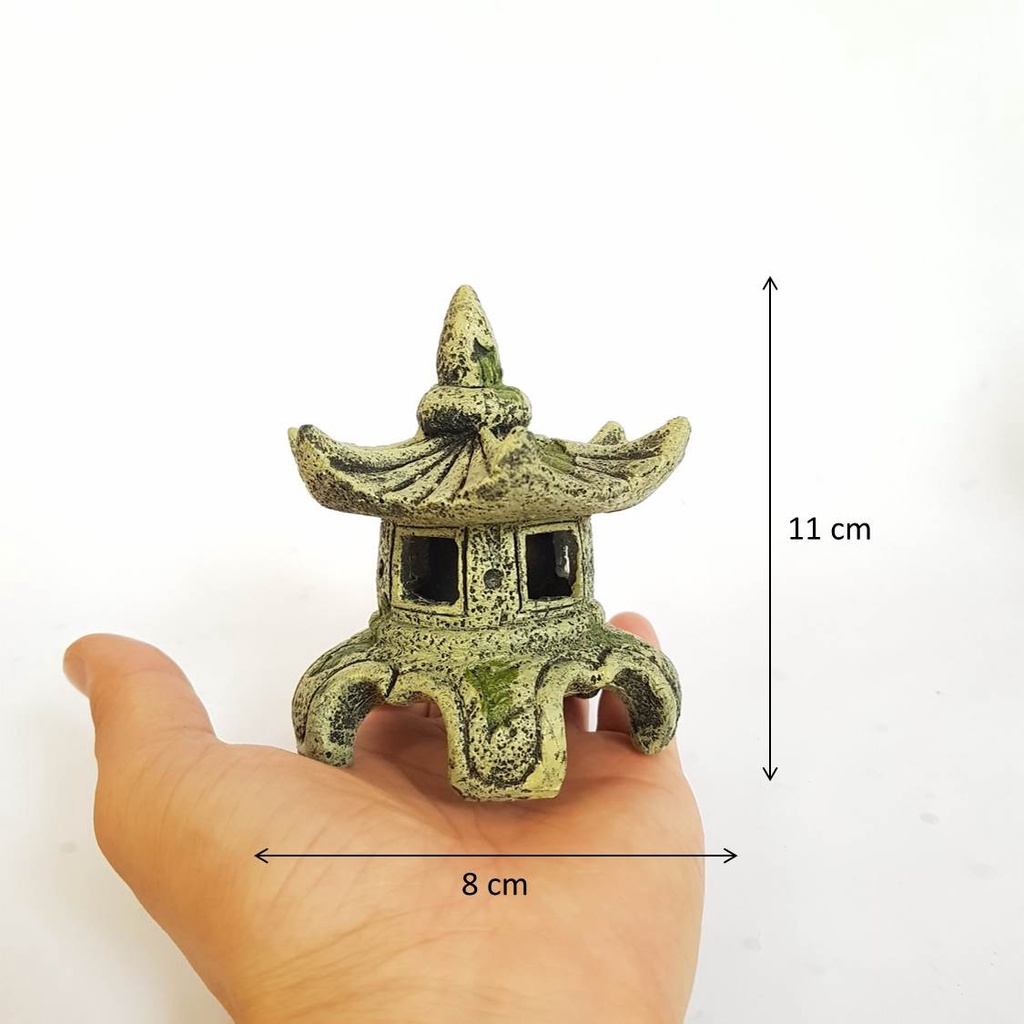 Mô Hình Tượng Mái Nhà Nhỏ Trang Trí Hồ Cá Tiểu Cảnh Bonsai Bán Cạn Tượng Phật Quan âm đẹp Tượng Giả đá Giả Sơn Trang đẹp