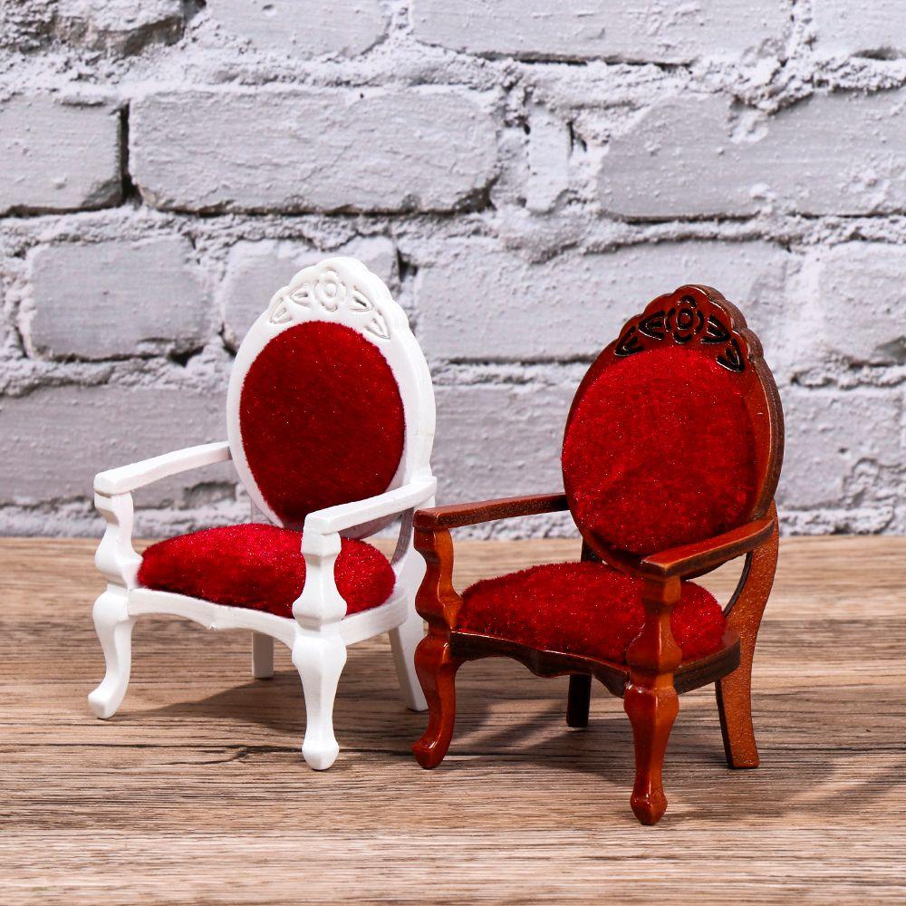 Mô Hình Ghế Gỗ Mini Tỉ Lệ 1: 12 Trang Trí Nhà Búp Bê