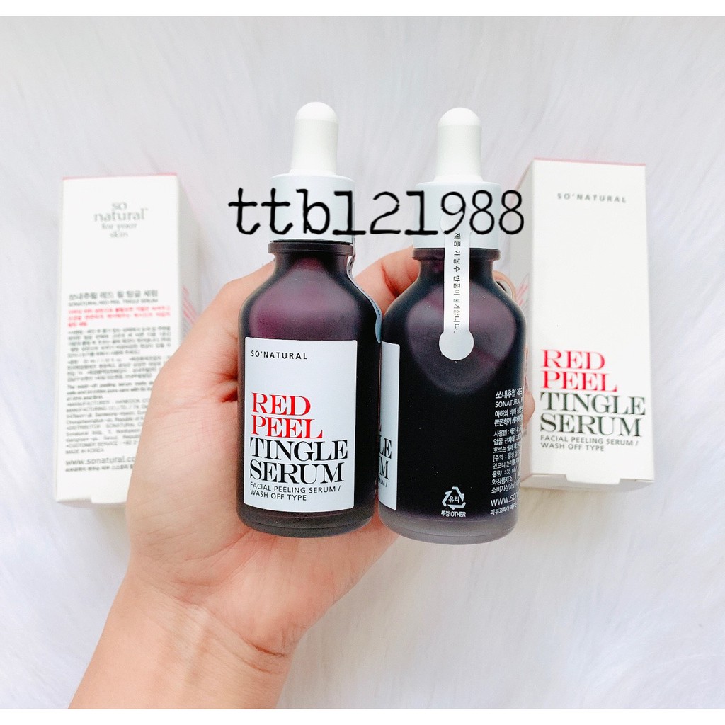 Serum Peel Da Hóa Học Red Peel Tingle Serum + Nước Hoa Hồng So Natural