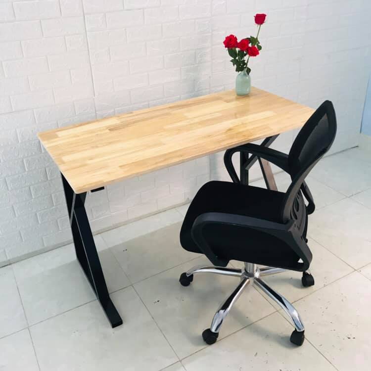 Bàn làm việc chân K gỗ cao su 50x1mx75 chống thấm nước