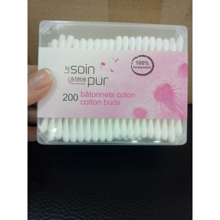 Bông ráy tai SOIN PUR Hộp 200 cây xuất xứ Pháp