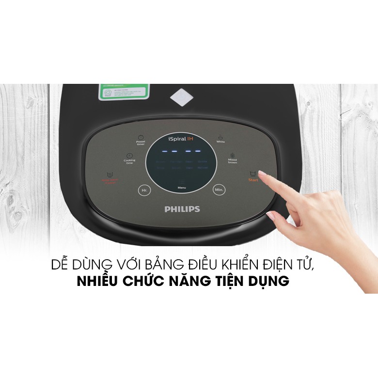 Nồi cơm cao tần Philips 1.5 lít HD4528 – Hàng Chính Hãng – Bảo Hành 2 Năm Toàn Quốc