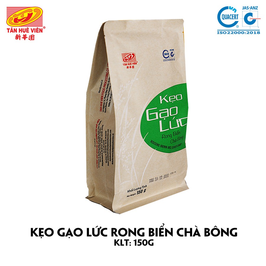 Kẹo Gạo lứt Rong biển Chà bông túi giấy 150g