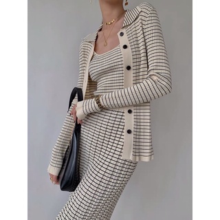 [Order] Set váy len kèm áo khoác cadigan