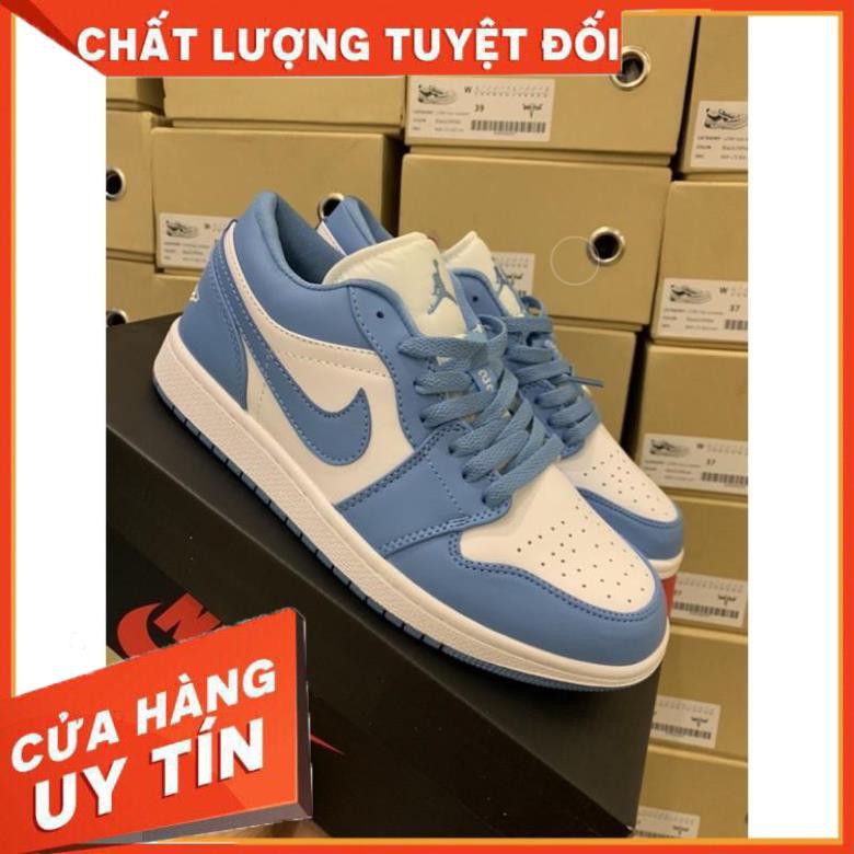 [FREESHIP-BẢO HÀNH 12 THÁNG] Giày Thể Thao AIR JORDAN 1 Low Cổ Thấp  Xanh Biển Cực Đẹp CỰC ĐẸP