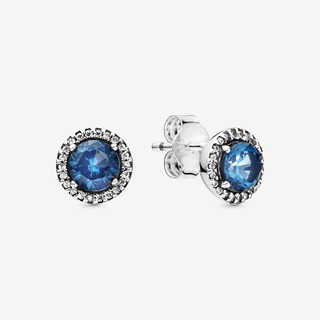 Blue Series Crystals Stud Earrings Sterling Silver